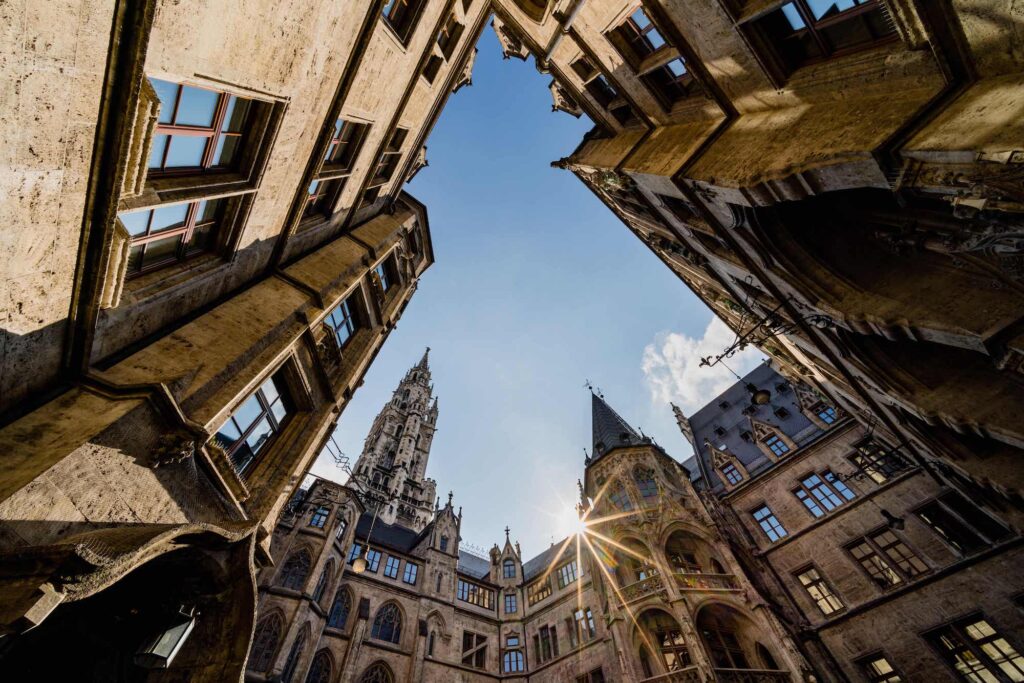Neues Rathaus, Marienplatz, München, Deutschland